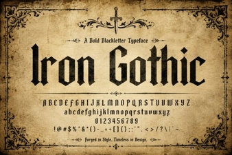 Iron Gothic Font: Bold Design Ideas for Creative Projects