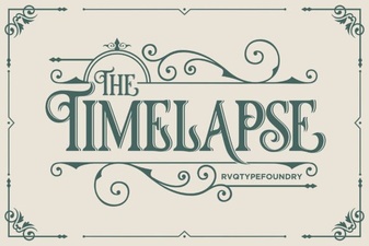 Timelapse Font | Bold Blackletter Typeface for Display Projects