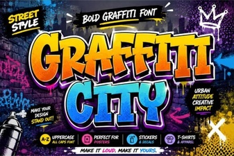 Graffiti City Font: Urban Creativity for Design Projects