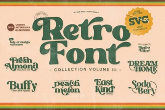 Retro Groovy Bundle Font Collection for Creative Design Projects