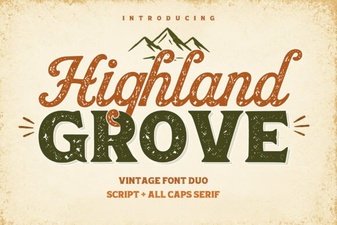 Highland Grove Font - Elegant Script Typeface for Creative Designs