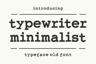 Typewriter Minimalist Font for Clean Retro Design