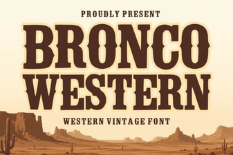 Bronco Western Slab Serif Font for Bold Vintage Designs